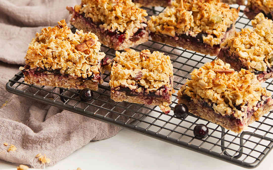 Blackcurrant Crumble Bars