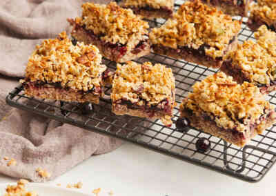 Blackcurrant Crumble Bars